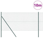 Recinzione metallica saldata in acciaio PVC 10 x 1,4 m con pali di fissaggio