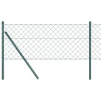 Recinzione metallica saldata in acciaio rivestito PVC 10x0,6 m con 7 pali da incasso