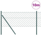 Recinzione metallica saldata in acciaio rivestito PVC 10x0,6 m con 7 pali da incasso
