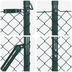 Recinzione in rete saldata con punte 10 x 1,4 m - Acciaio rivestito PVC verde