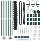 Recinzione in rete saldata 10 x 1,5 m con pali in acciaio rivestito PVC