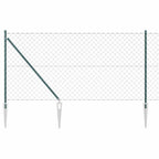 Recinzione in rete saldata con punte 25 x 1 m - Acciaio rivestito PVC verde