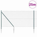Recinzione in rete saldata con punte 25 x 1 m - Acciaio rivestito PVC verde