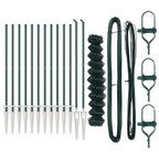 Recinzione in rete saldata con punte 25 x 1,4 m - Acciaio rivestito PVC verde