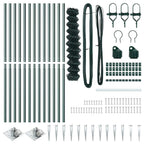 Recinzione in rete saldata con punte 25 x 1,4 m - Acciaio rivestito PVC verde