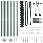 Recinzione in rete saldata con punte 25 x 1,5 m - Acciaio rivestito PVC verde