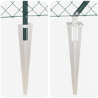 Recinzione in rete saldata con punte 25 x 1,6 m (L x H) - Acciaio rivestito PVC verde
