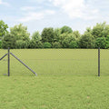Recinzione in rete saldata 10 x 0,6 m con pali in acciaio rivestito PVC