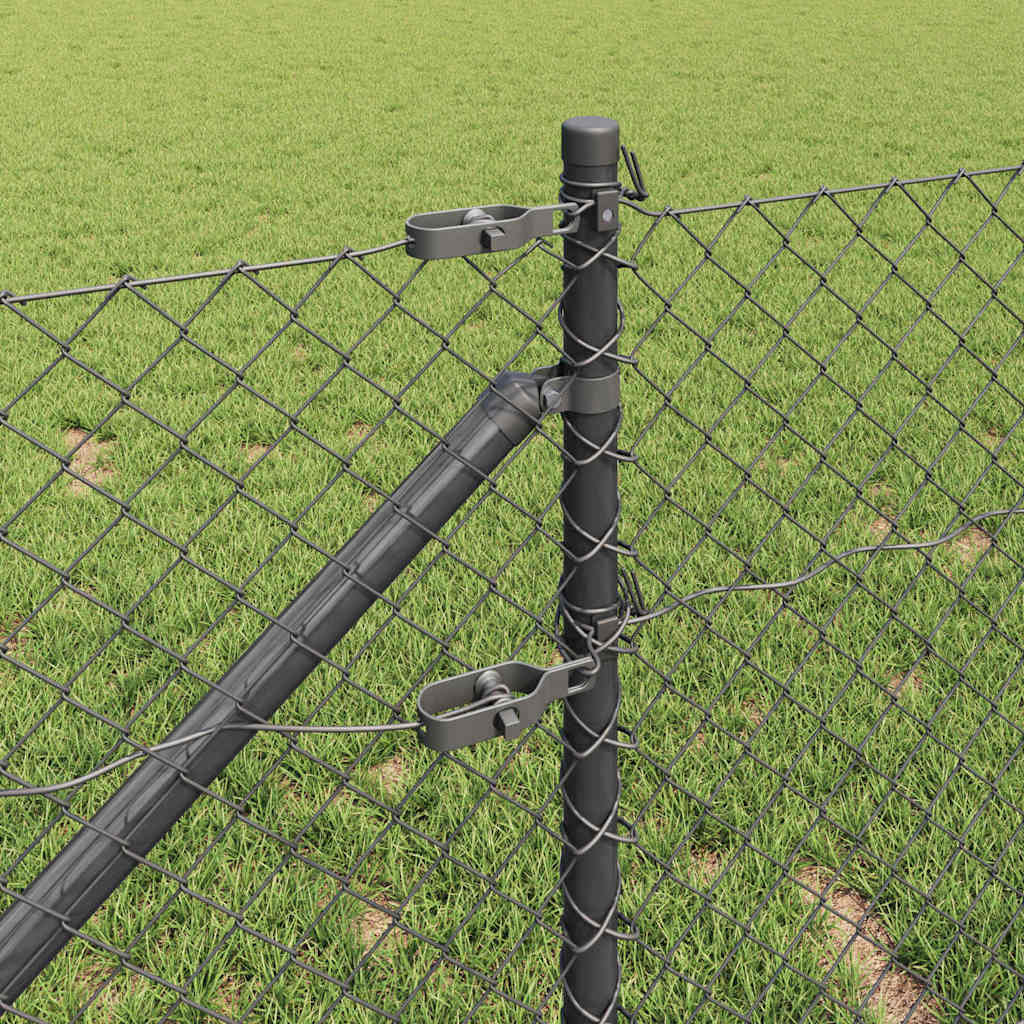 Recinzione in rete saldata 10 x 0,8 m con pali in acciaio zincato