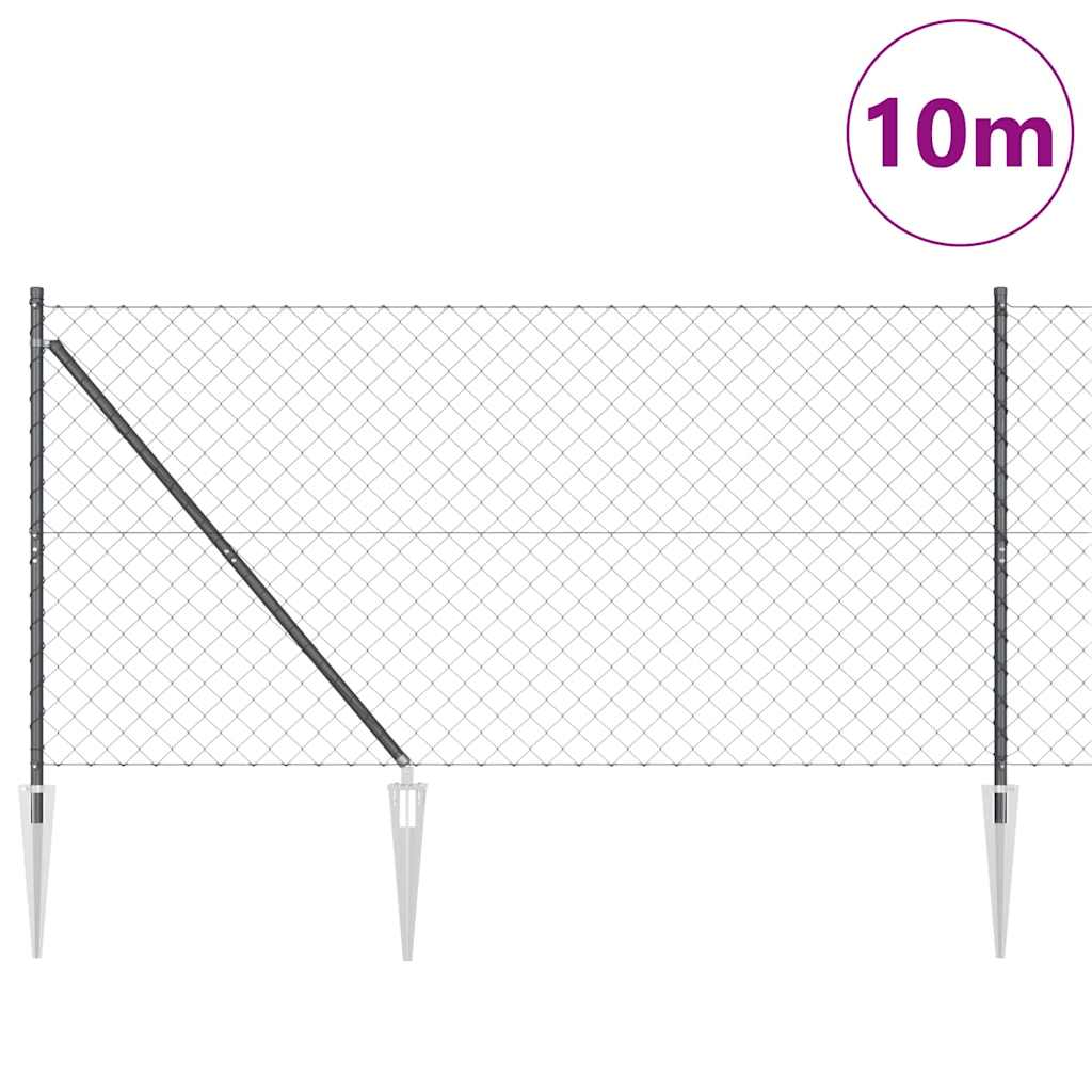 Recinzione in rete saldata con punte 10 x 1,2 m