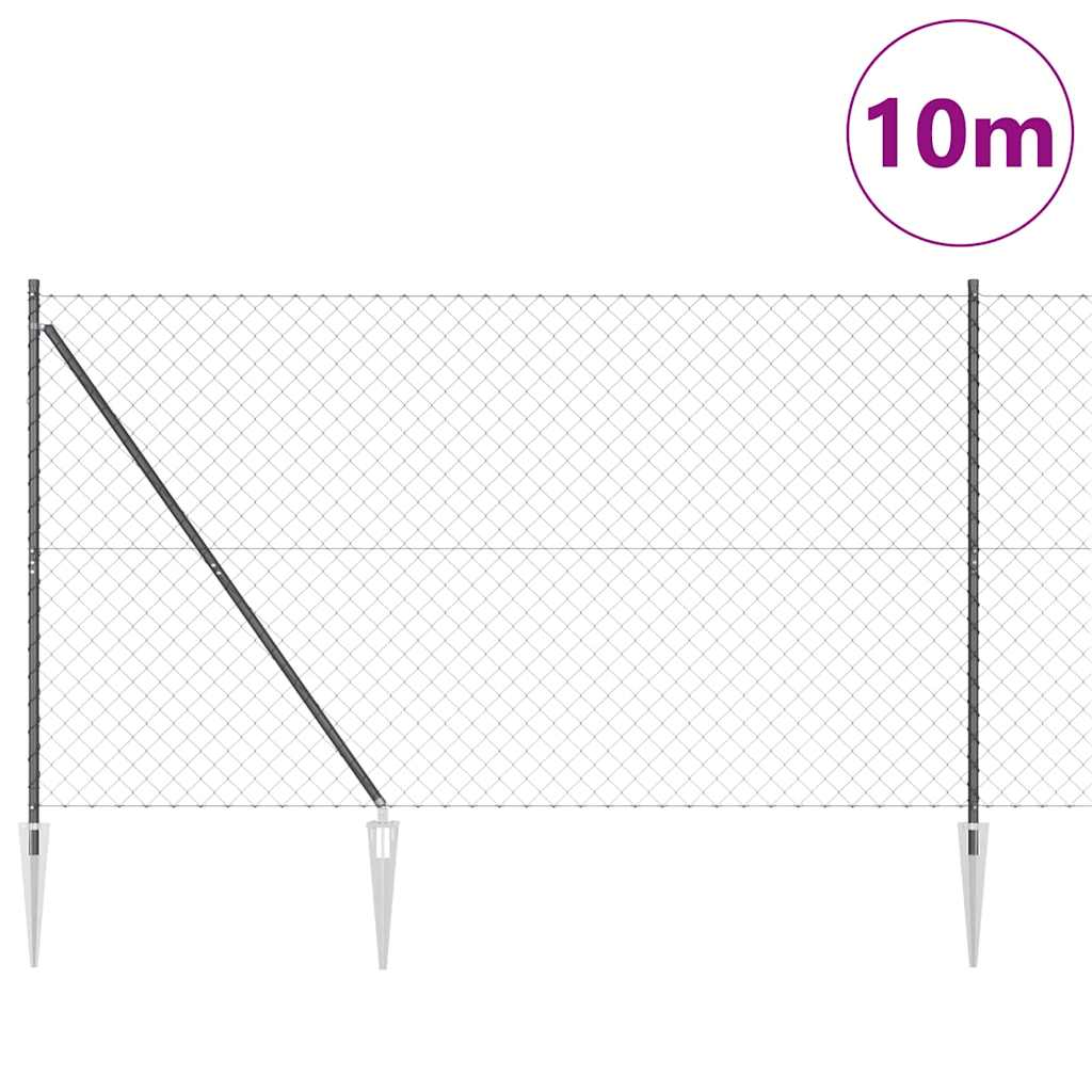 Recinzione in rete saldata con punte 10 x 1,5 m
