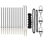 Recinzione in rete saldata 25 x 1 m con pali in acciaio rivestito PVC