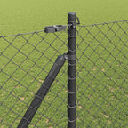 Recinzione in rete saldata 25 x 1,5 m con pali in acciaio rivestito PVC