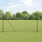 Recinzione in rete saldata 25 x 1,5 m con pali in acciaio rivestito PVC