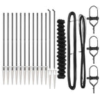 Recinzione in rete saldata 25 x 1,5 m con pali in acciaio rivestito PVC
