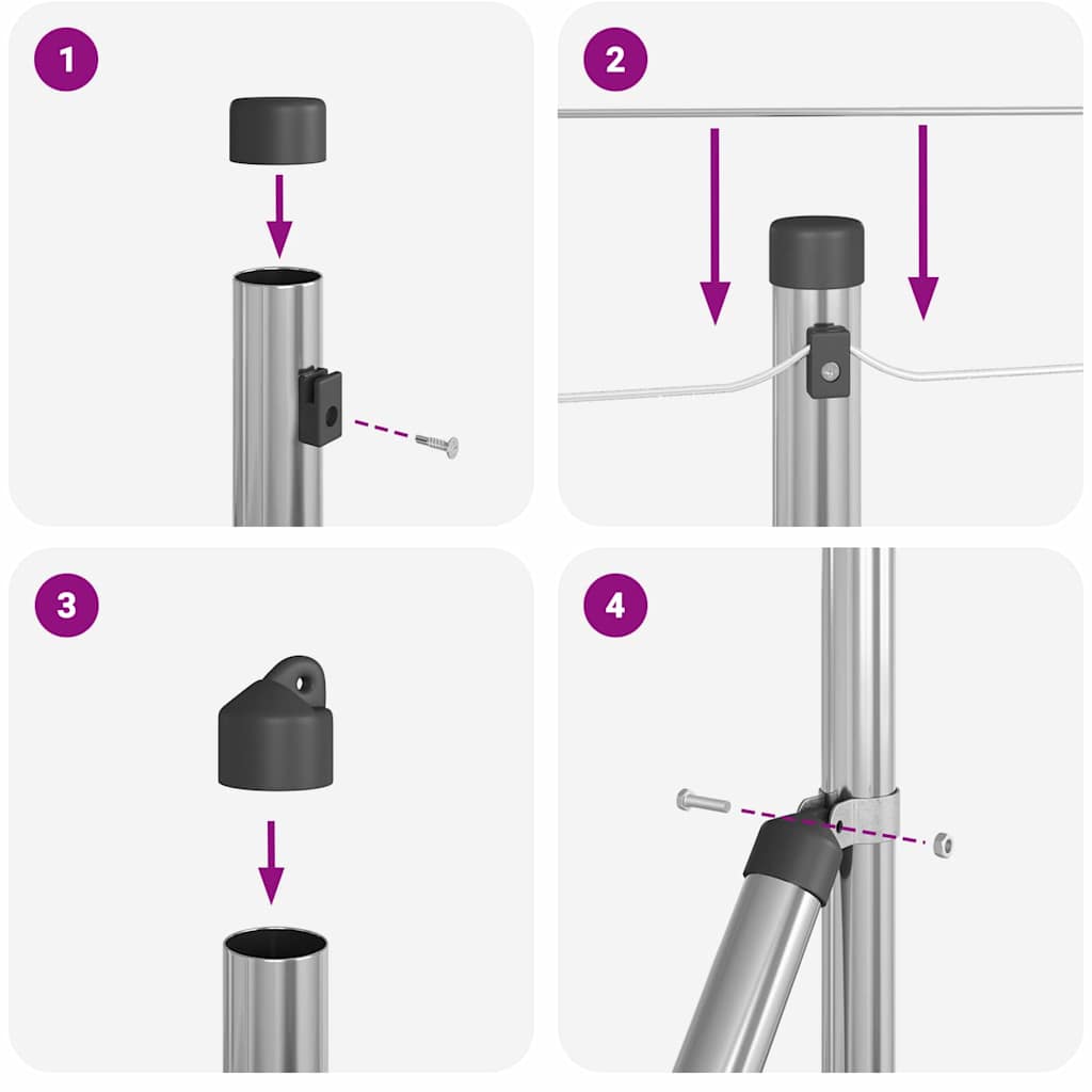 Recinzione in rete saldata con punte 10 x 0,4 m