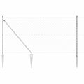 Recinzione in rete saldata zincata 10 x 1,2 m con pali e picchetti