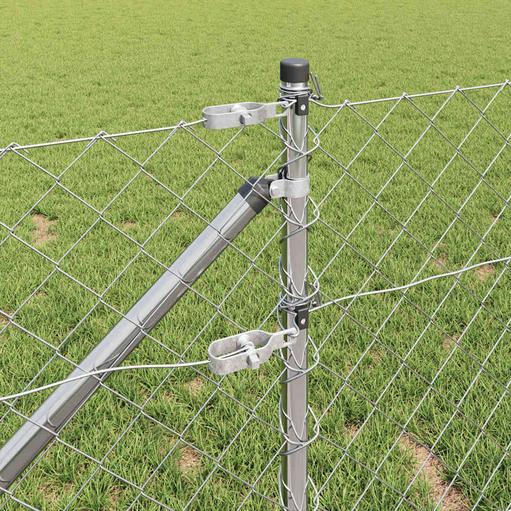 Recinzione in rete saldata con punte 25 x 0,8 m (L x H) - Acciaio zincato