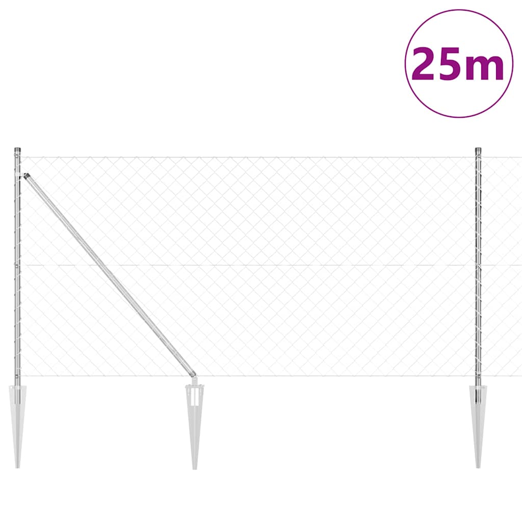 Recinzione in rete saldata con punte 25 x 1 m