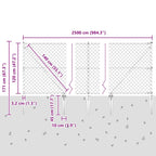 Recinzione in rete saldata con punte 25 x 1,2 m