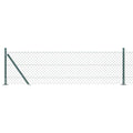 Recinzione Metallica Saldata Verde 10x0,4 m con Base in Cemento
