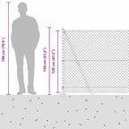 Recinzione Metallica Saldata con Base in Cemento 10x1,2 m - Verde