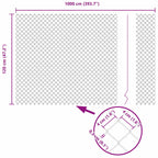 Recinzione Metallica Saldata con Base in Cemento 10x1,2 m - Verde
