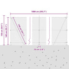 Recinzione Metallica Elettrosaldata 10x1,4m con Pali e Base in Cemento