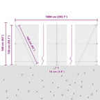 Recinzione Metallica Saldato con Base in Cemento 10 x 1,5 m