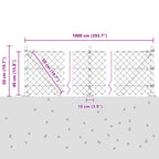 Recinzione Metallica Saldata con Base in Cemento - 10 x 0,4 m