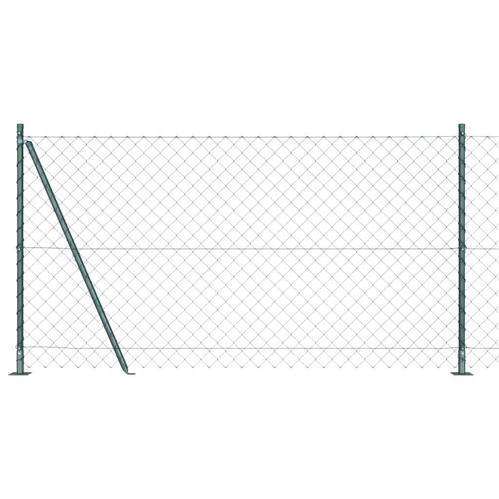 Recinzione Metallica Saldata in Acciaio con Base in Cemento 10x1,2 m