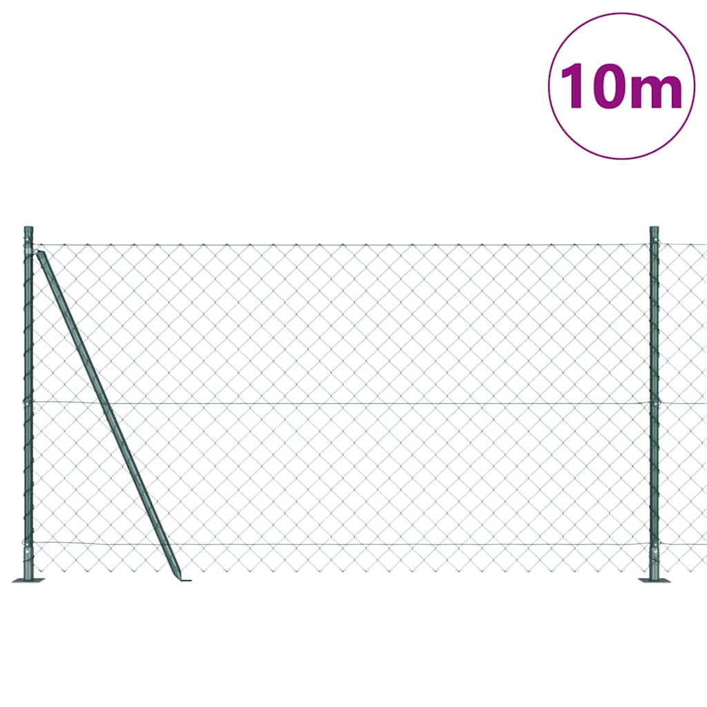 Recinzione Metallica Saldata in Acciaio con Base in Cemento 10x1,2 m