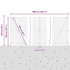 Recinzione Metallica Saldato con Base in Cemento 10x1,5 m