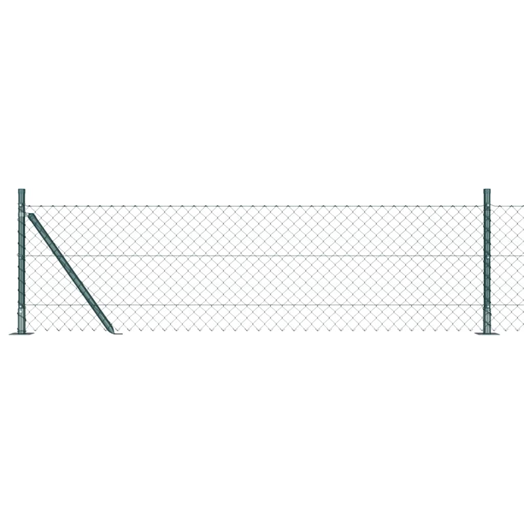 Recinzione Metallica Saldato 25 x 0,6 m con Base in Cemento