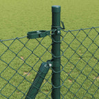 Recinzione Metallica Saldato 25x1 m con Base in Cemento - Acciaio Rivestito PVC Verde