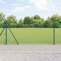 Recinzione Metallica Saldato 25x1 m con Base in Cemento - Acciaio Rivestito PVC Verde