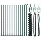 Recinzione Metallica Saldato 25x1 m con Base in Cemento - Acciaio Rivestito PVC Verde