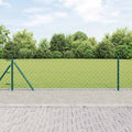 Recinzione Metallica Saldata 25 x 0,4 m con Base in Cemento - Verde