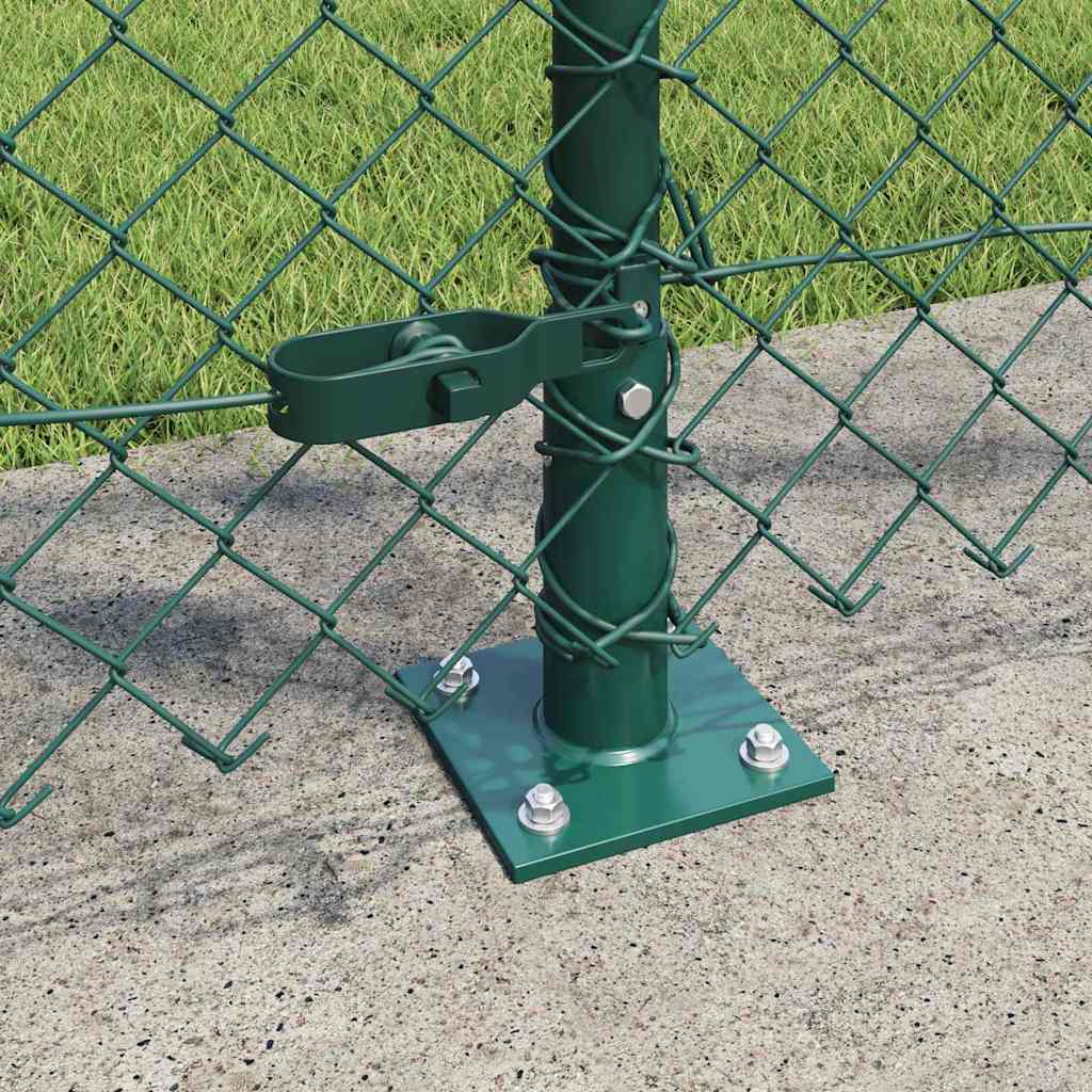 Recinzione Metallica Saldata 25 x 1,2 m con Base in Cemento - Verde