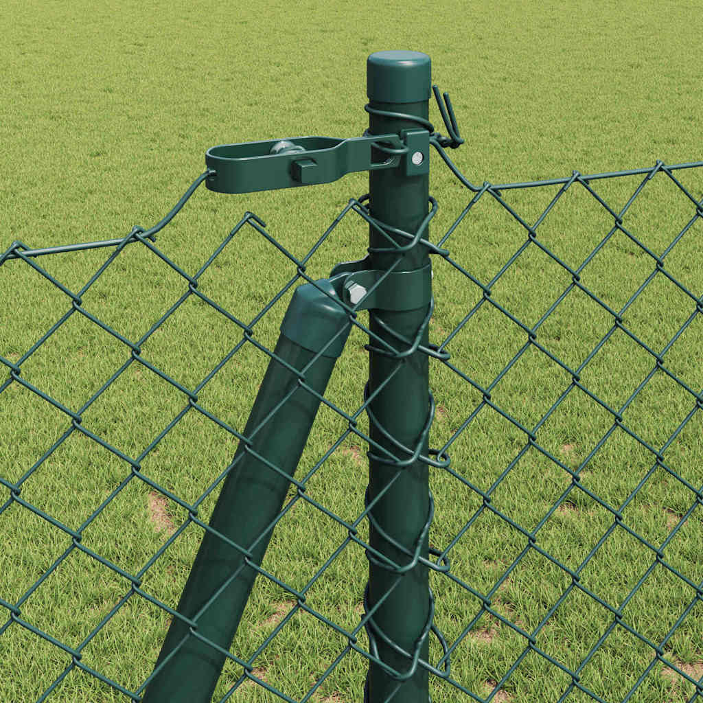 Recinzione Metallica Saldata 25 x 1,2 m con Base in Cemento - Verde
