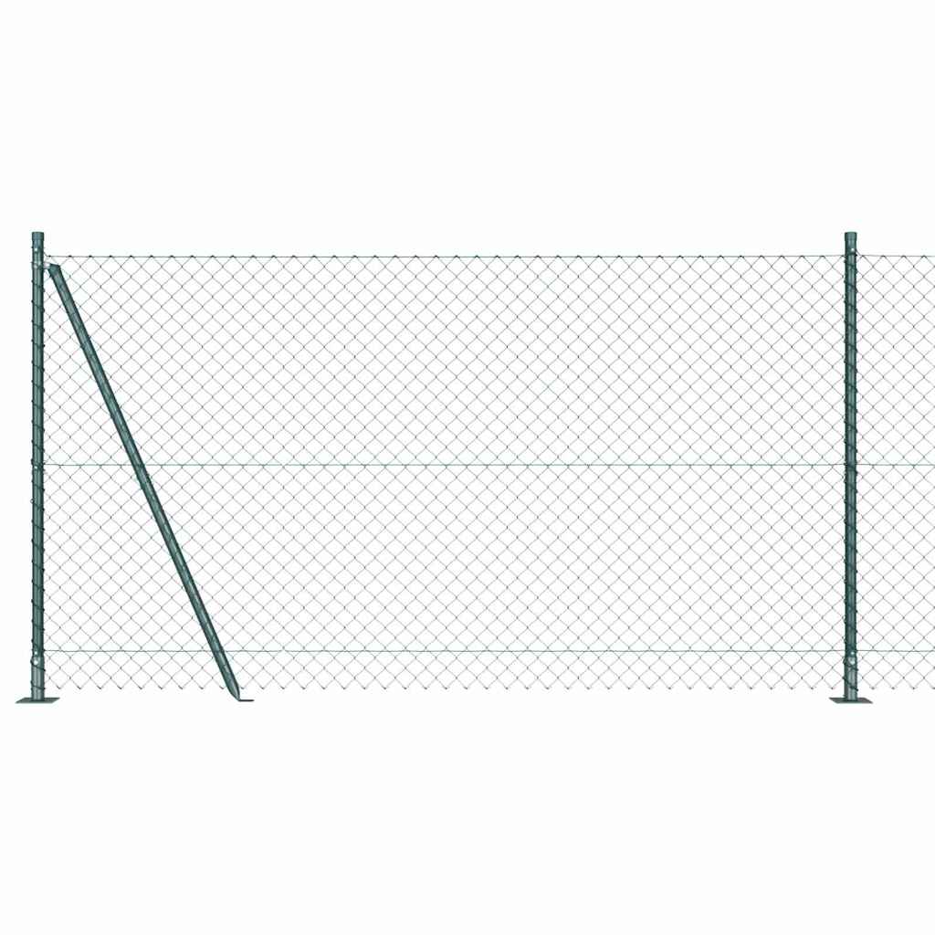 Recinzione Metallica Saldata 25 x 1,2 m con Base in Cemento - Verde