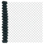Recinzione Metallica Saldata con Pali e Base in Cemento 25 x 1,4 m - Verde