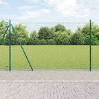 Recinzione Metallica Saldata con Pali in Acciaio e Base in Cemento 25x1,5m
