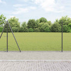 Recinzione Metallica Saldata in Acciaio con Pali e Base in Cemento 10x1,2m