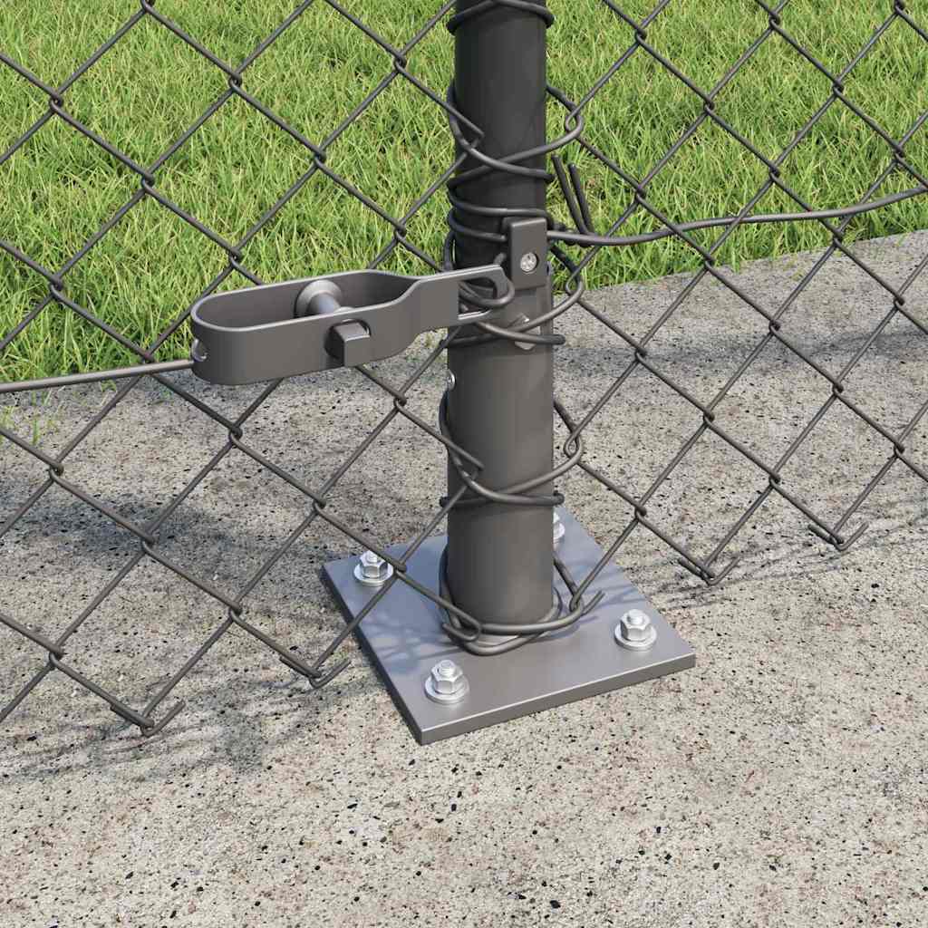 Recinzione Metallica Saldato con Base in Cemento 10 x 1,4 m