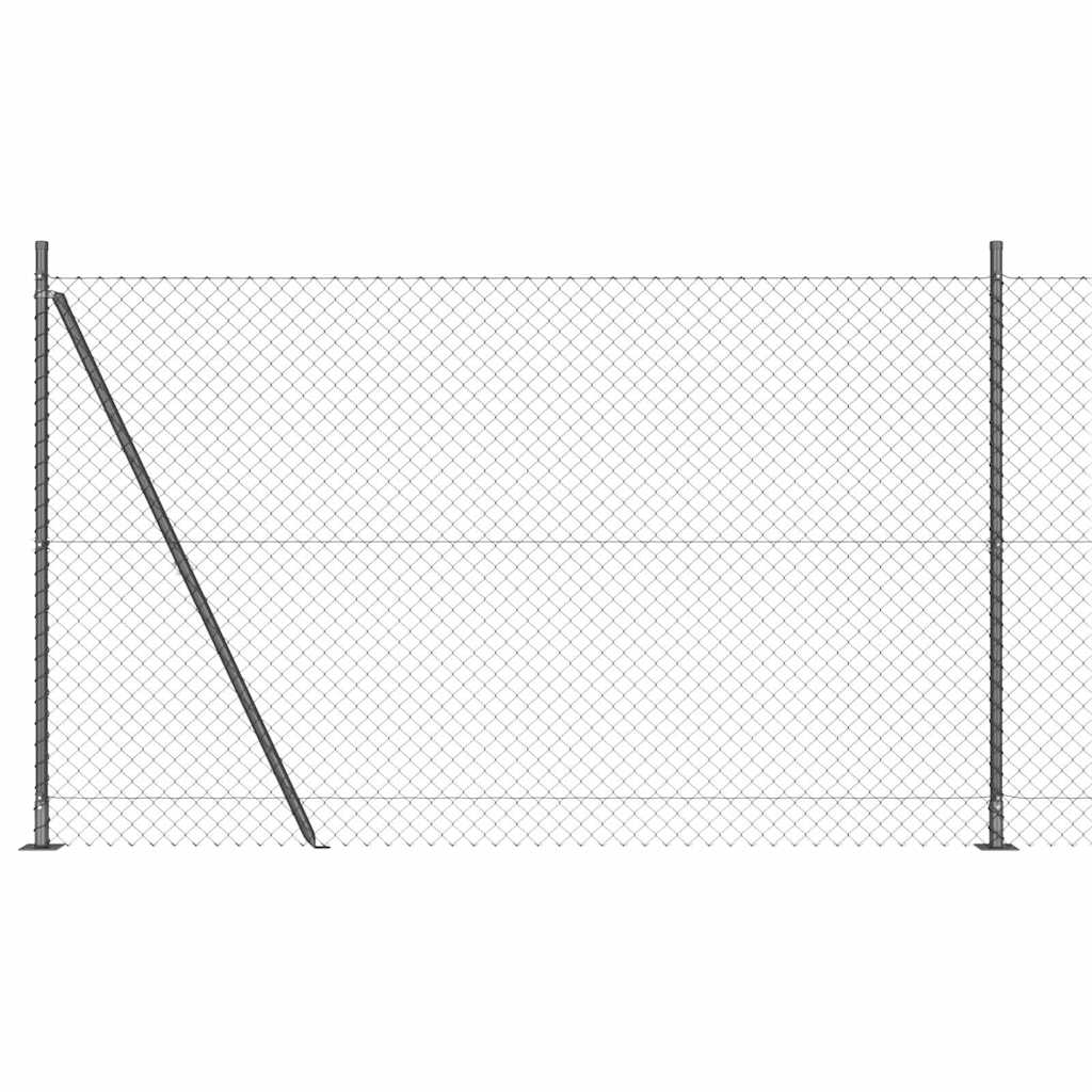 Recinzione Metallica Saldato con Base in Cemento 10 x 1,5 m