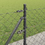 Recinzione Metallica Saldata con Base in Cemento 10x0,4 m - Acciaio Rivestito PVC Grigio