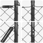 Recinzione Metallica Saldata Acciaio PVC 10x1,2m con Base in Cemento