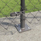 Recinzione Metallica Saldata Acciaio PVC 10x1,2m con Base in Cemento