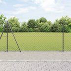 Recinzione Metallica Saldata Acciaio PVC 10x1,2m con Base in Cemento
